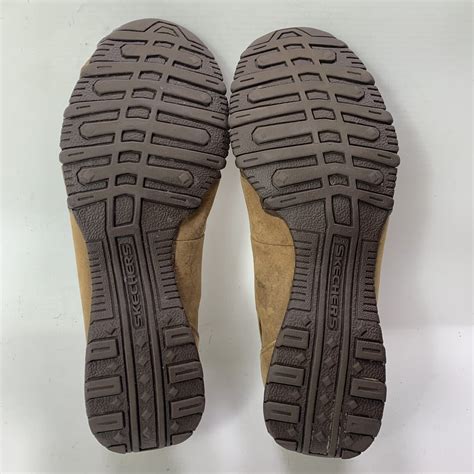 Skechers Original Bikers Brown Leather Slip On Flats … - Gem