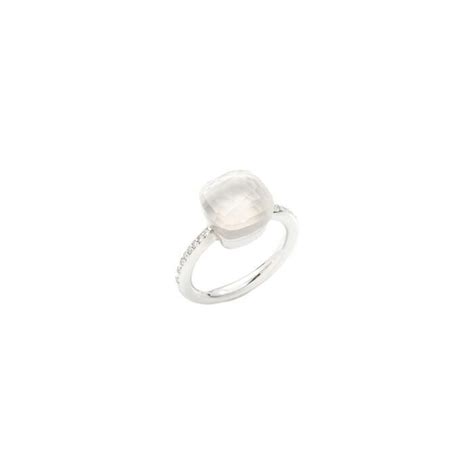 Achat Bague Pomellato Nudo En Or Blanc Quartz Et Diamants