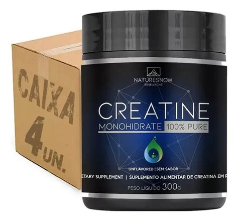 4x Creatina Monohidratada Crea Pura 300g Natures Now Frete grátis