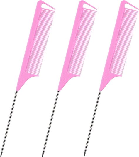 Pcs Rat Tail Combs Anti Static Pink Hairdressing Comb For Women Heat