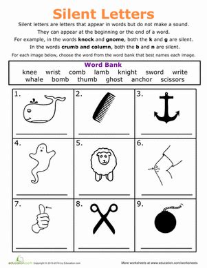 Silent Letter Worksheets | ESL Phonics World - Worksheets Library