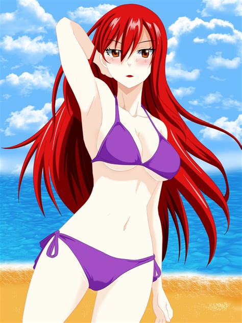 Ft Erza Bikini Commission By Anderson93 On Deviantart Bikini Art