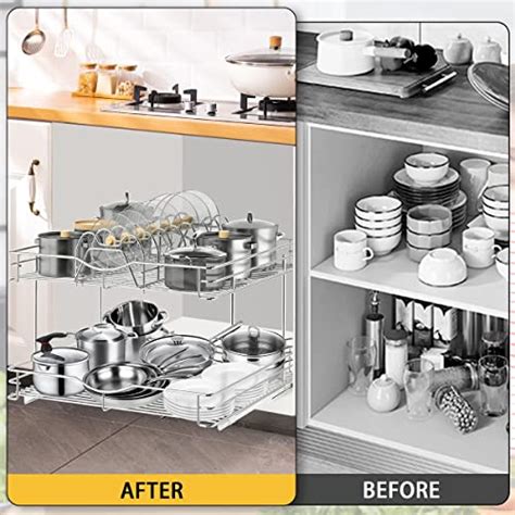 Fulgente Pull Out Cabinet Organizer For Lid Cookware W X D