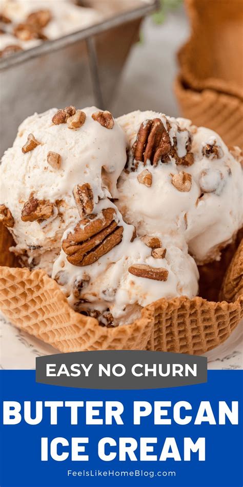 No Churn Butter Pecan Ice Cream Recipe