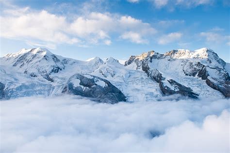 Snow Capped Mountain With Sea Of Clouds Hd Wallpaper Peakpx