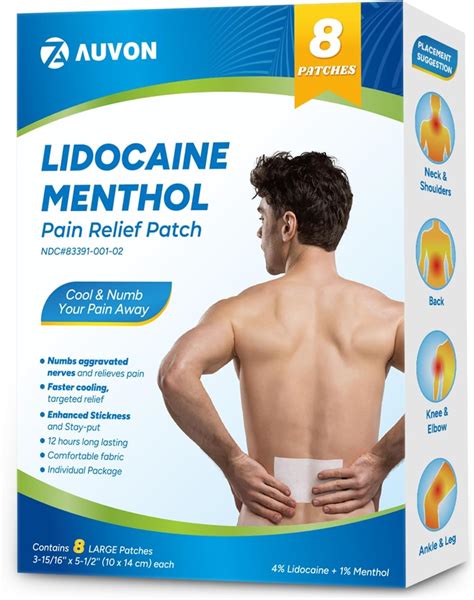 Amazon Icy Hot Lidocaine Patch Plus Menthol 5 Ea Pack Of 2