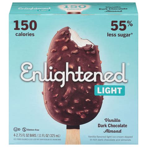 Save On Enlightened Light Ice Cream Bars Vanilla Dark Chocolate Almond 4 Ct Order Online