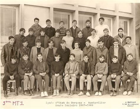 Photo De Classe 3ème Lycée Joffre De 1967 Lycée Joffre Copains Davant