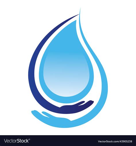 Safe Water Logo Template Design Royalty Free Vector Image