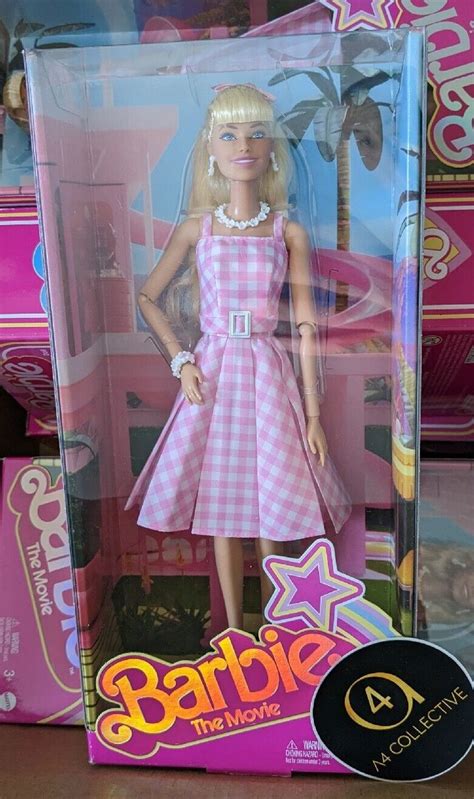 Barbie The Movie Margot Robbie In Pink Gingham Dress Collectible