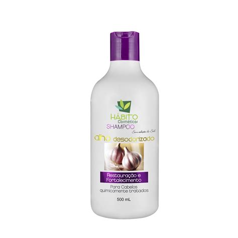 Shampoo Alho Desodorizado Hábito Cosméticos 500ml Shopee Brasil