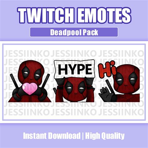 Deadpool Emote Pack - Etsy