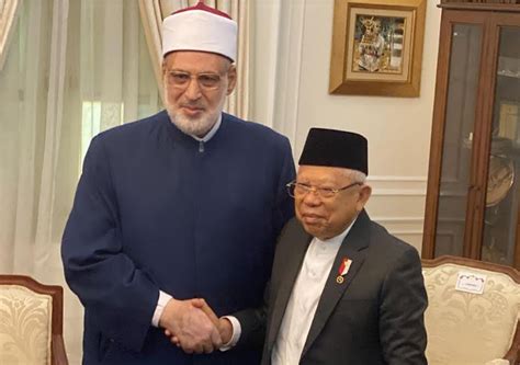 Bertemu Wakil Grand Syekh Al Azhar Wapres Apresiasi Hubungan Indonesia