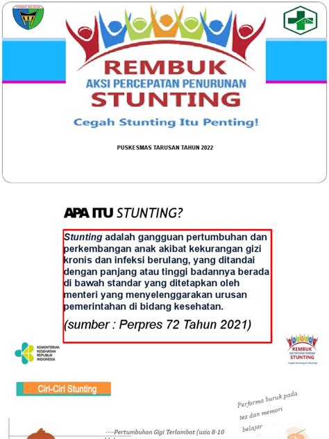 2022 Rembuk Stunting Kecamatan Koto Xi Tarusan Pkm Tarusan Pdf