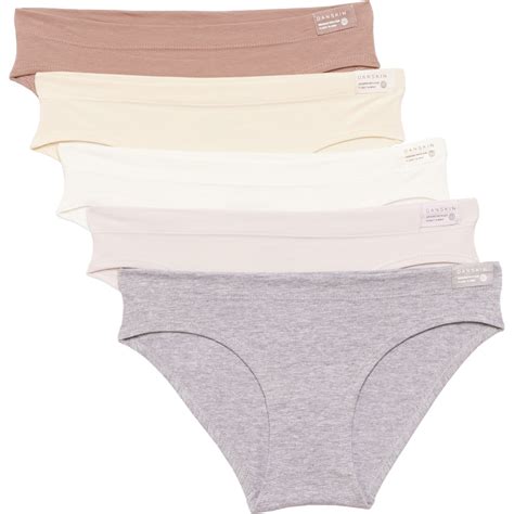 Danskin Printed Logo Panties Organic Cotton 5 Pack Bikini Brief Save 50