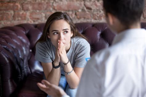 Unhappy Young Girl At The Psychologist Best Day Psychiatry And Counseling