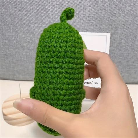 Handmade Emotional Support Pickled Cucumber T Handmade Crochet