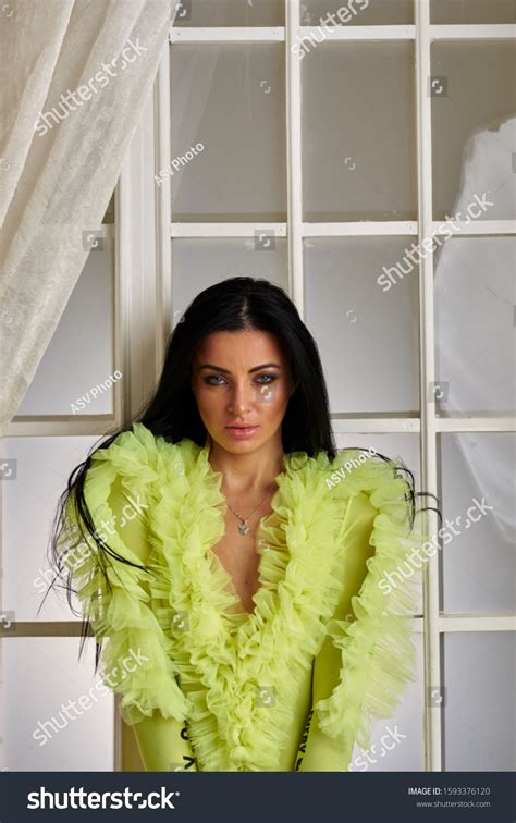 Sexy Curvy Brunette Posing Indoors Stock Photo Shutterstock