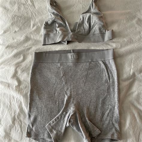 Light Gray Skims Set Both Are Medium Skims Depop