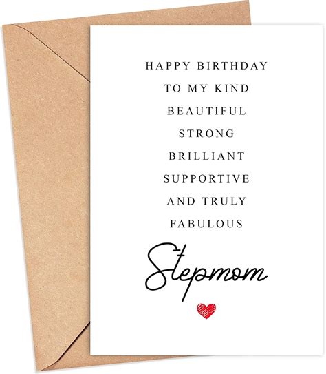 Stepmom Birthday Card Poem Amazing Stepmom T