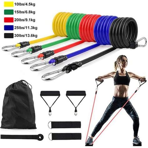 Kit Elástico Para Treino Exercícios Malhar Musculação Em Casa