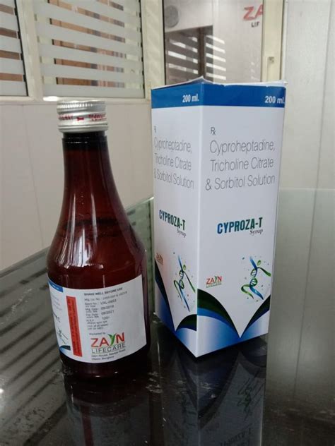 Cyproheptadine Hcl 2mg Tricholine Citrate 65 275mg For Clinical And