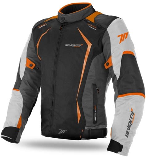 CHAQUETA CORDURA SEVENTY DEGREES SD JR47 RACING NEGRO GRIS