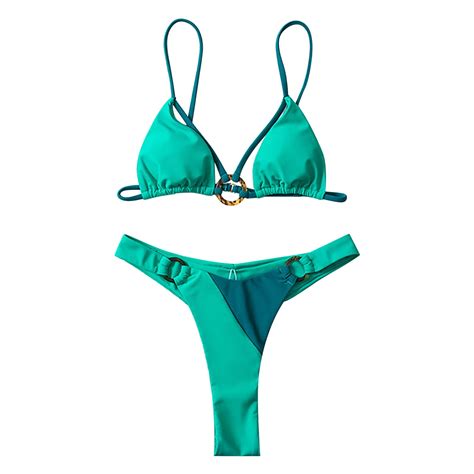 Hcuribad Swim Suits For Women Women Solid Color Bikini Set