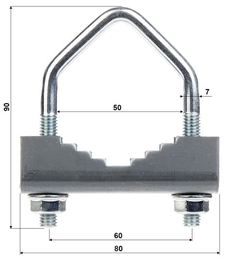 U BOLT CLAMP OZ 50 M8 Clamps Delta