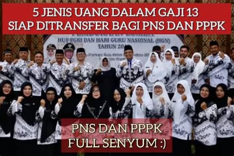 Sujud Syukur Jenis Uang Dalam Gaji Siap Masuk Rekening Pns Dan