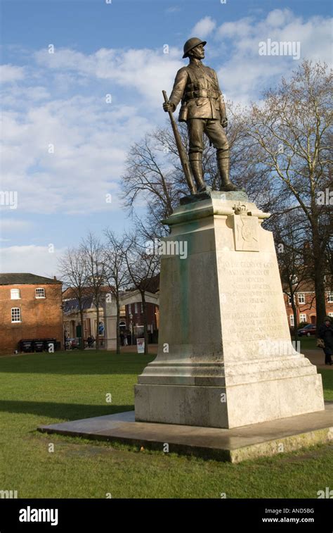 Statue of a Soldier, Winchester Stock Photo - Alamy