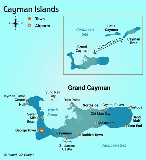 Cayman Islands Map | Island Life Caribbean