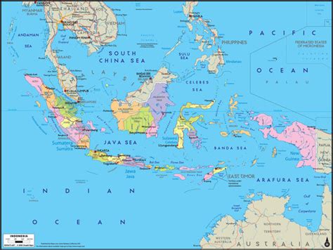 Detailed Political Map Of Indonesia Ezilon Maps Political Map Map Images