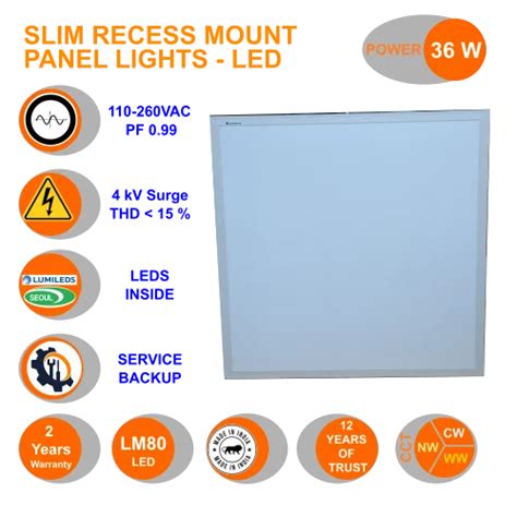 2x2 Slim Led Panel Light 36 W, Cool Daylight at ₹ 900/piece in Chennai ...