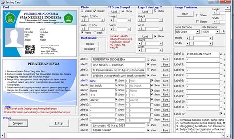 Unduh Software Aplikasi Pembuat Kartu Siswa Dan Kartu Osis Barcode