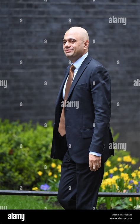 Home Secretary Sajid Javid Arrives In Downing Street London For A