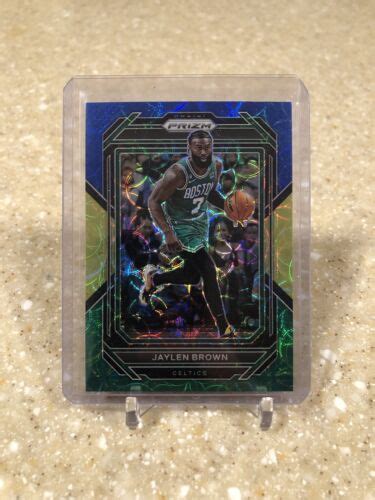 2022 23 Panini Prizm Jaylen Brown Choice Blue Yellow Green Prizm 2