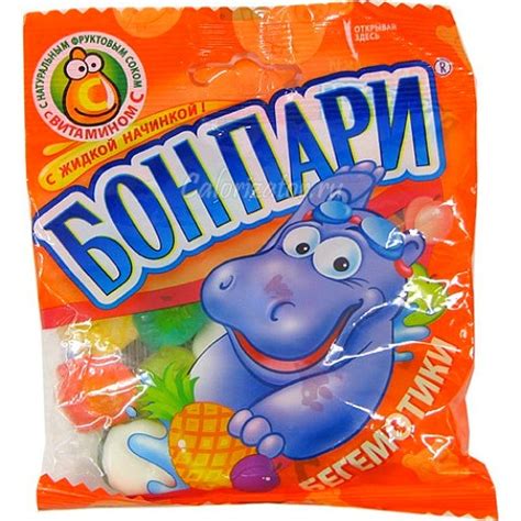 Мармелад жевательный Бон Пари Бегемотики - калорийность, полезные ...