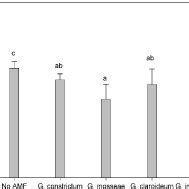 Percentage Of Root Length Colonised By Glomus Constrictum Glomus