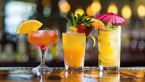 Tres Vasos De Bebidas De Diferentes Colores En Una Mesa Por Imagen