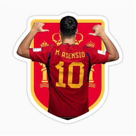 "MARCO ASENSIO NATIONAL WORLD CUP 2022" Sticker for Sale by Jackob-Art | Redbubble