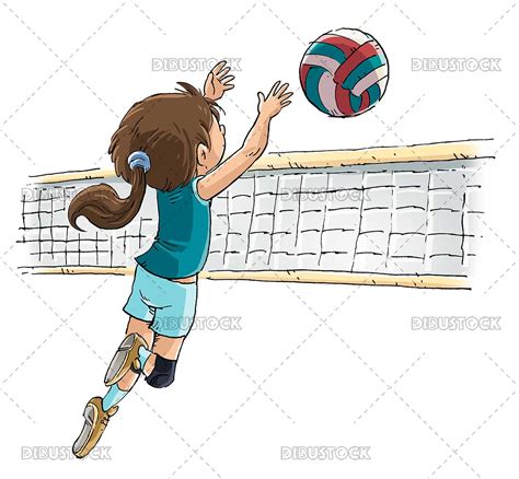 Sintético 91 Foto Dibujo De Cancha De Voleibol Con Sus Jugadores