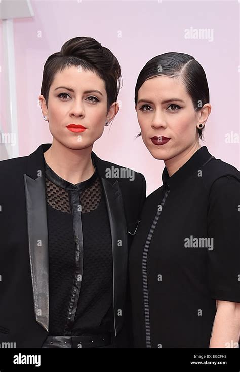 Hollywood California Usa 22nd Feb 2015 Tegan Quin And Sara Quin On