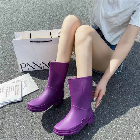 High Quality New Fashion Rain Boots Middle Tube For Womens Shopee Philippines