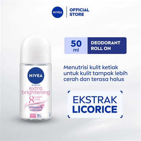 Jual NIVEA Deodorant Roll On Extra Brightening 50ml Mencerahkan