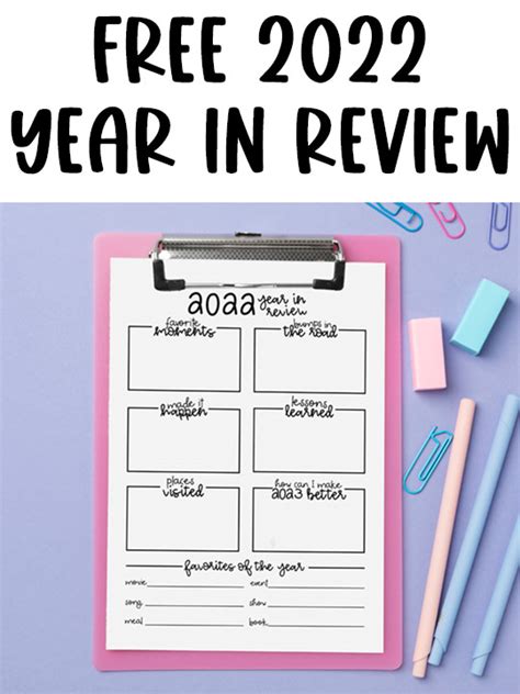 Year In Review Printable 2022 Featured Mom Envy