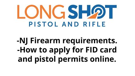 Learn About Nj Firearm Requirements And How To Apply For Fid Card And Pistol Permits Online