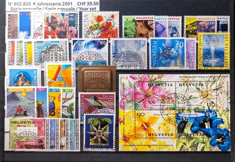 Briefmarken Schweiz Jahresserie Stempel Schanzenpost Kaufen Auf