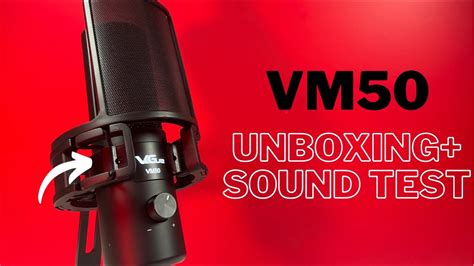 vegue vm condenser mic unboxing sound test youtube