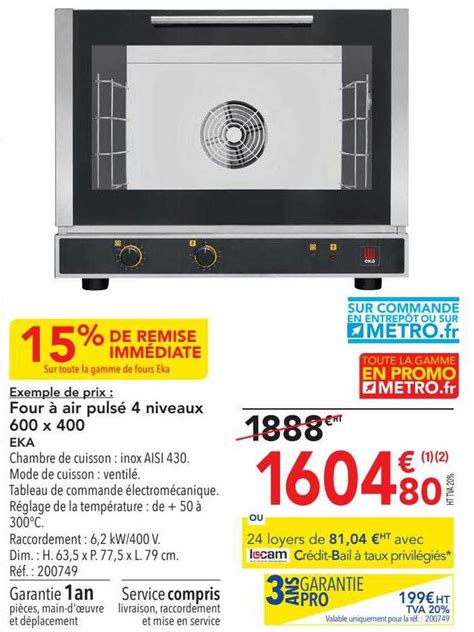 Promo Four à Air Pulsé 4 Niveaux 600 X 400 Eka Chez Metro Icataloguefr